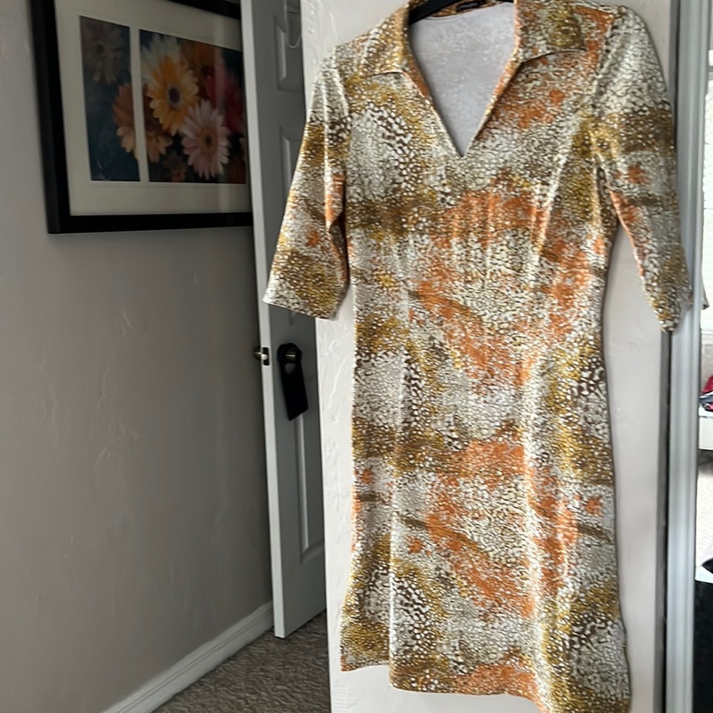 J. McLaughlin 3/4 inch sleeve Midi dress